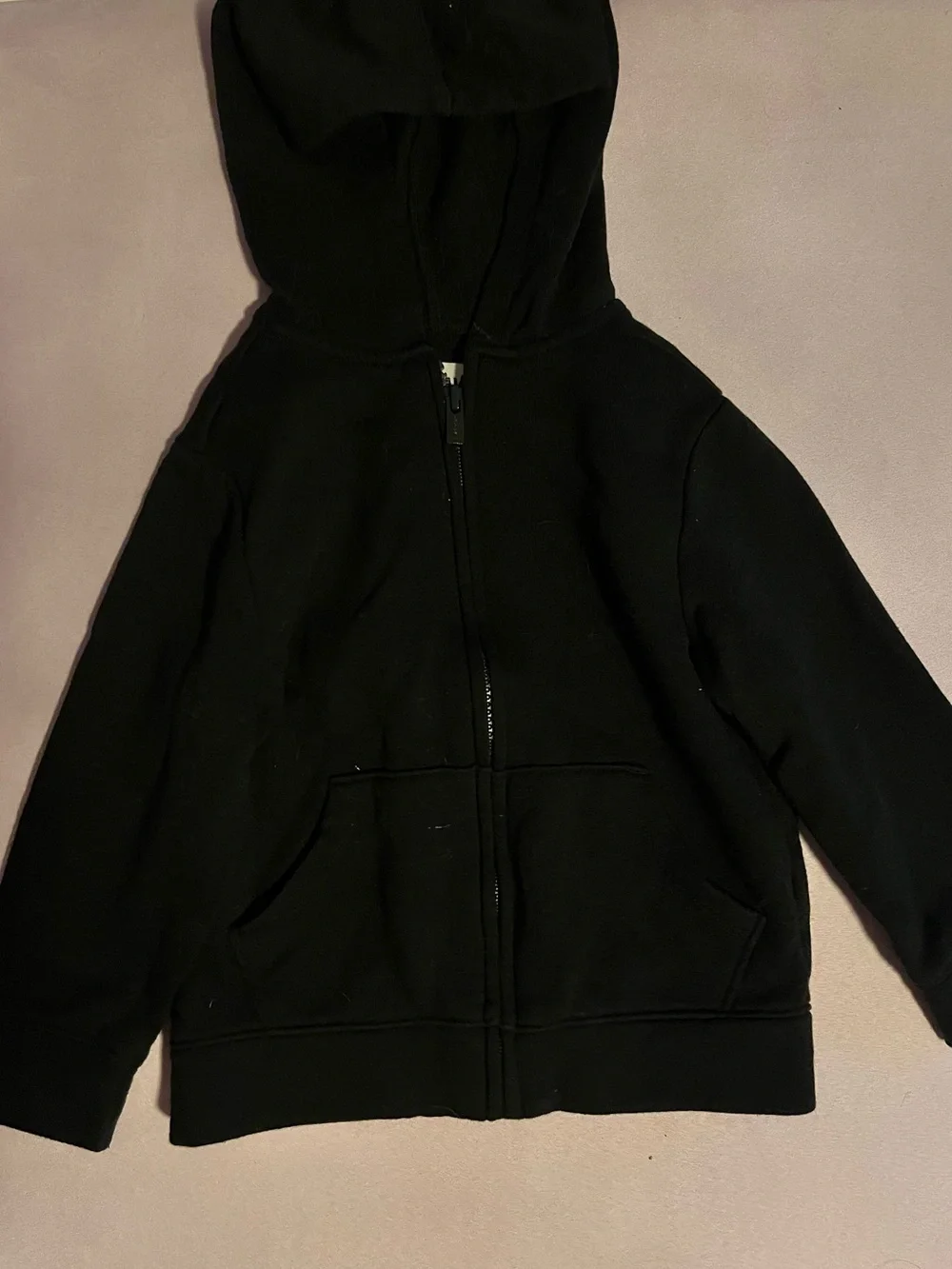 Old Navy Black Kids Full-Zip Hooded Sweatshirt
